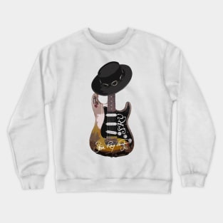 Guitarist Blues Man Vaughan 70s Crewneck Sweatshirt